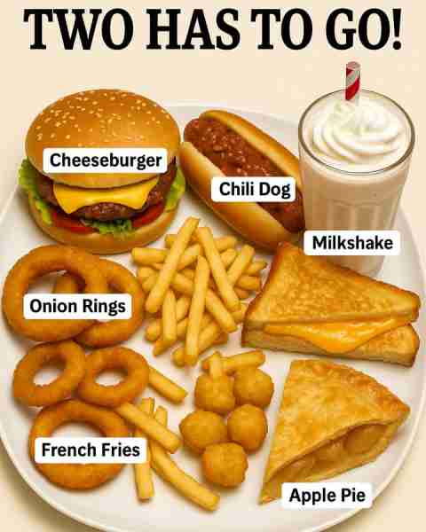Cheeseburger 🍔 The cheeseburger is a fast-food icon, pairing a juicy beef patty with melted cheese,...