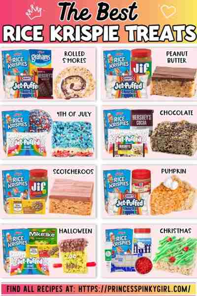THE BEST RICE KRISPIE TREATS! ROLLED S'MORES RICE KRISPIE TREATS: 5 cups rice krispies cereal 2 cups...
