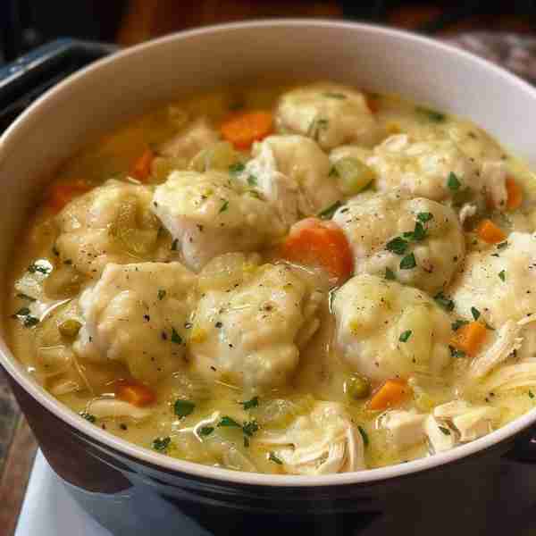This is the BEST Chicken and Dumplings recipe with easy homemade fluffy dumplings from scratch! Must...