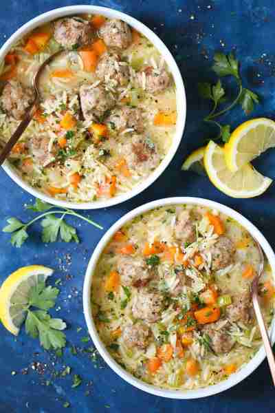 Chicken Meatball Noodle Soup - Tastes just like everyone's favorite chicken noodle soup but it's mad...