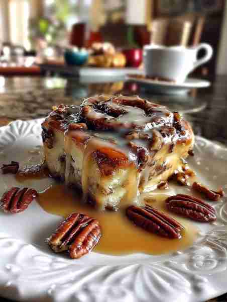 Keto Pecan Sticky Cinnamon Rolls (makes 9) Dough 2½ cups shredded low-moisture mozzarella (about 250...