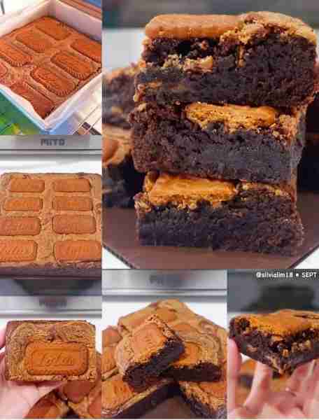 LOTUS BISCOFF BROWNIES by silvialim18 Recipe source by cc erlina.lim_ +modifikasi Bahan : 225 gr Mil...