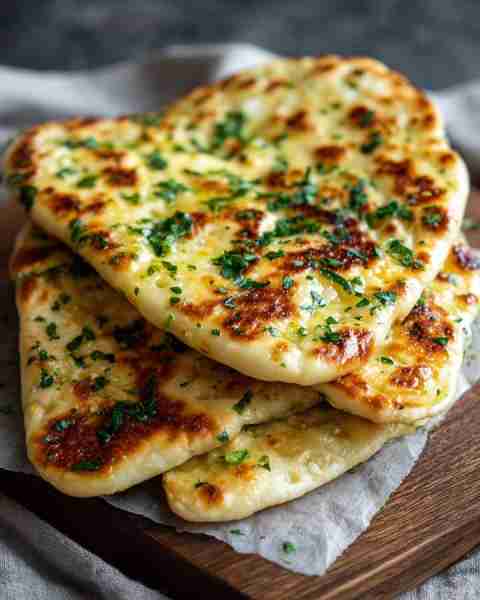 Cheesy Garlic Naan Bread 📌 Recipe in the first сoммεητ