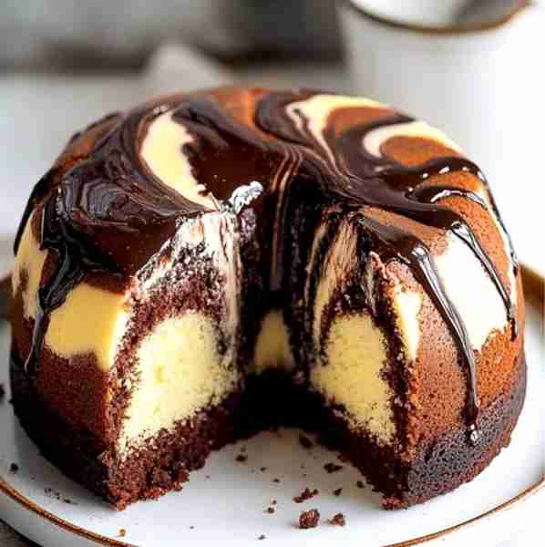 🍰 Chocolate Swirl Cake Recipe A moist vanilla cake with rich chocolate swirls — perfect for tea tim...
