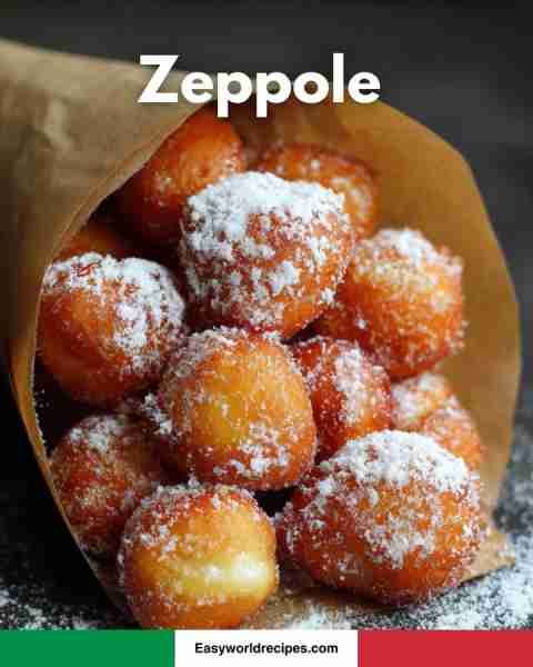Zeppole — sweet Italian donut recipe below 🍩❤️
