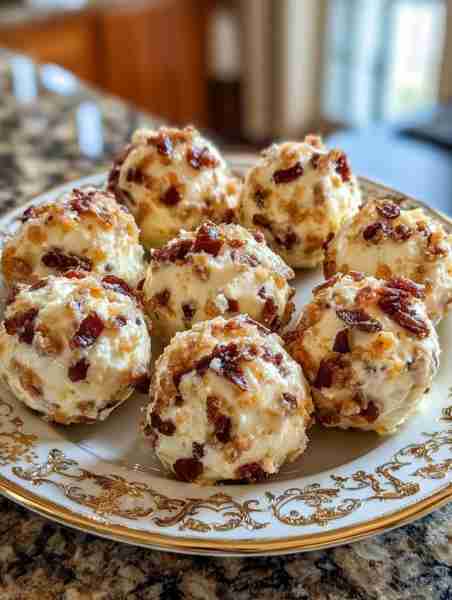 Keto Bacon Cheddar Ranch Cheese Balls (makes 8–10) Ingredients 8 oz cream cheese, softened 1 cup shr...