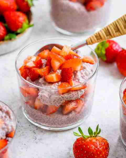 Our Strawberry Chia Seed Protein Pudding is made with fresh strawberries, unsweetened coconut milk,...