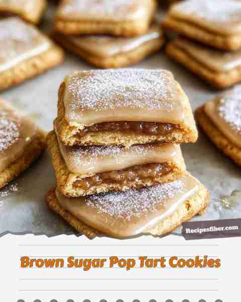 Brown Sugar Pop Tart Cookies 🍪 Delicious cookies with a sweet filling and icing! 📋 Ingredients...