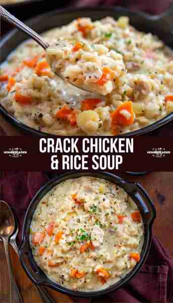 Ever had Crack Chicken & Rice Soup??? It's creamy deliciousness!!