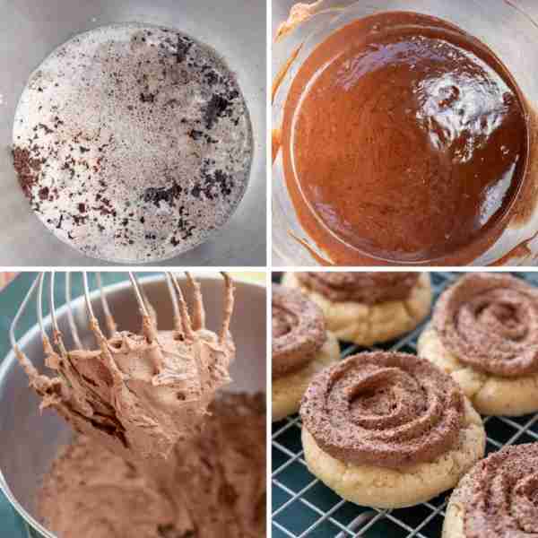 This fluffy keto chocolate ganache frosting is a favorite on all kinds of cookies and cakes!