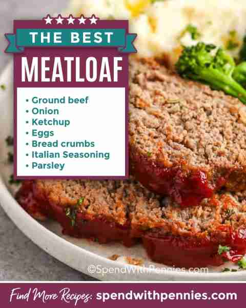 Comment RECIPE to get the recipe! This really is the best meatloaf recipe, it’s easy to make and tas...