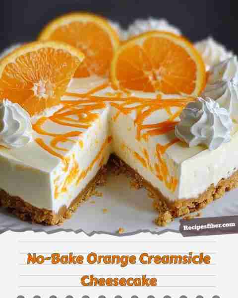 No-Bake Orange Creamsicle Cheesecake 🍰 Delight in this creamy, citrusy dessert without turning on...