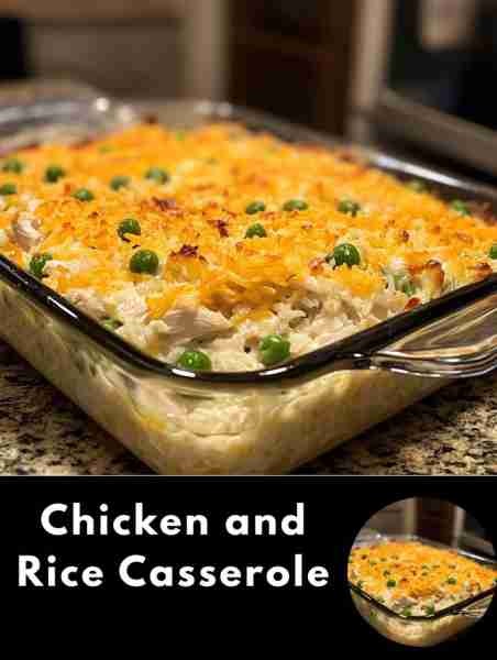 Chicken and Rice Casserole Ingredients: 2 cups cooked chicken (shredded or diced, rotisserie chicken...