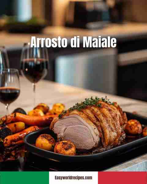 🇮🇹 Arrosto di Maiale (Roast Pork) An Italian Sunday roast tradition with pork loin slow-cooked with...