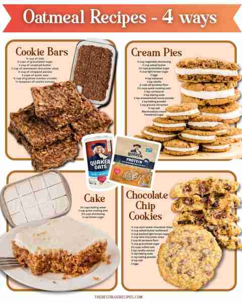 Oatmeal Desserts = Cozy, Chewy, No-Fail Treats 🍪🌾 1️⃣ NO BAKE CHOCOLATE OATMEAL BARS 1 cup butter...
