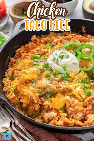 ⭐⭐⭐ NEW RECIPE - CHICKEN TACO RICE ⭐⭐⭐ Chicken Taco Rice is made with bites of chicken, taco s...