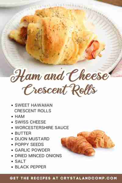 🥐 HAM and CHEESE CRESCENT ROLLS These make the perfect lunch! RECIPE LINK IN COMMENTS