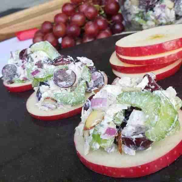Chicken Salad on Apple Rounds 🍎