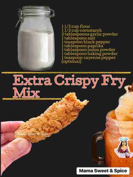Extra Crispy Fry Mix! Gluten Free This recipe is good for chicken tender, nuggets, fish fry or popco...