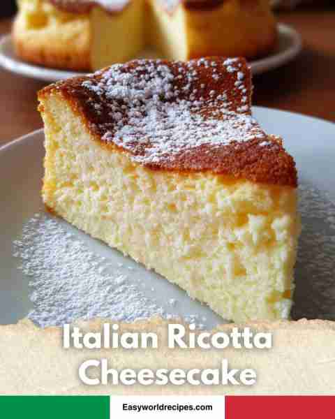 🍰 Italian Ricotta Cheesecake Light, airy, slightly tangy – a dreamy dessert. What you need: – Ricot...