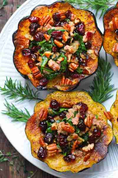 🍁 Sausage Stuffed Acorn Squash 🍁