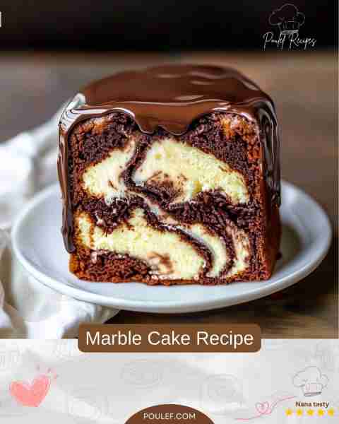 Marble Cake Recipe A marble cake is a unique cake because it combines a chocolate cake with a vanill...