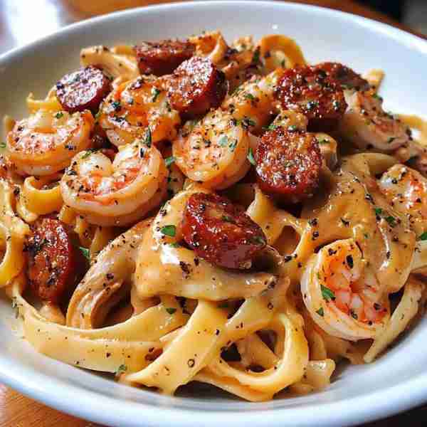 *Cajun pasta be Poppin Ingredients 8 oz. Shrimp peeled and deveined 2 Large chicken breasts cut in...
