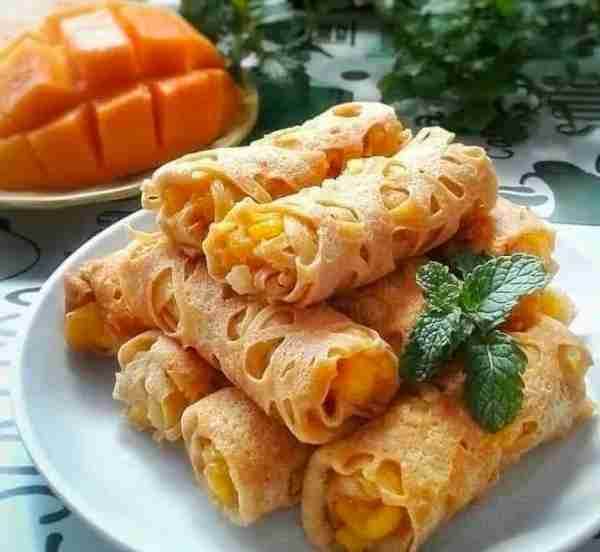 Roti Jala Mangga Bahan-bahan: 75 gr tepung terigu serbaguna 1 btr telur 150 ml susu cair 1 sdt garam...
