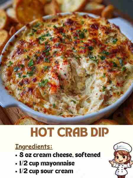 Hot Crab Dip Ingredients 8 oz (225g) cream cheese, softened ½ cup mayonnaise ½ cup sour cream .........