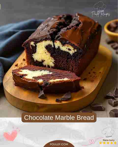 Chocolate Marble Bread This cake is a combination of vanilla and chocolate batters that are swirled...