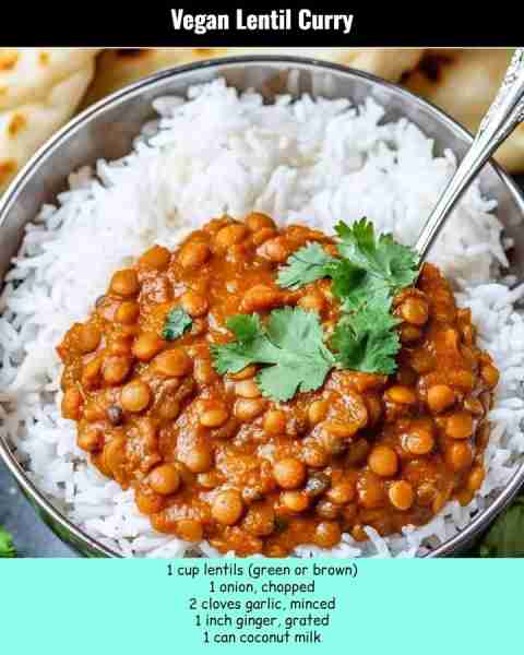 Cozy up with this comforting Vegan Lentil Curry that's rich, creamy, and oh-so-satisfying! Perfect f...
