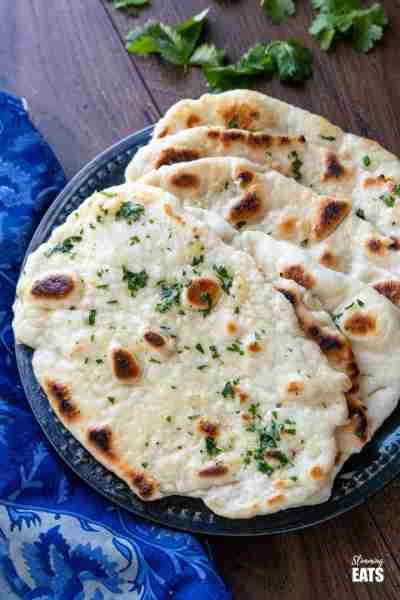 Garlic Greek Yoghurt Naan Bread - a basic dough using just a couple of ingredientsl. I use this reci...