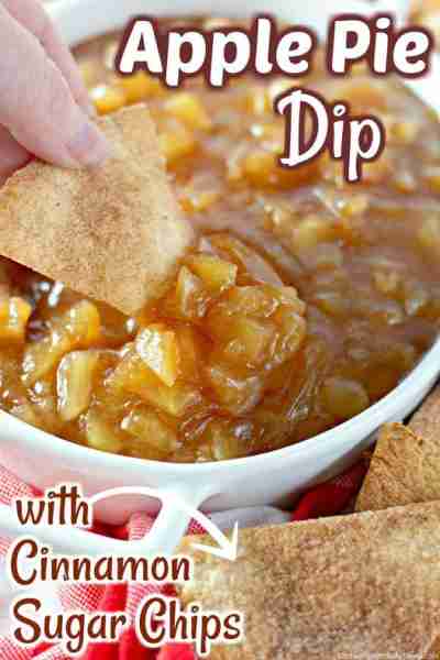 Full Recipe 👇 APPLE PIE DIP - with Cinnamon Chips 🍏🥧❤️ This is Fantastic and super simple to make...