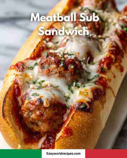 Meatball Sub Sandwich — recipe below 🥖🍝