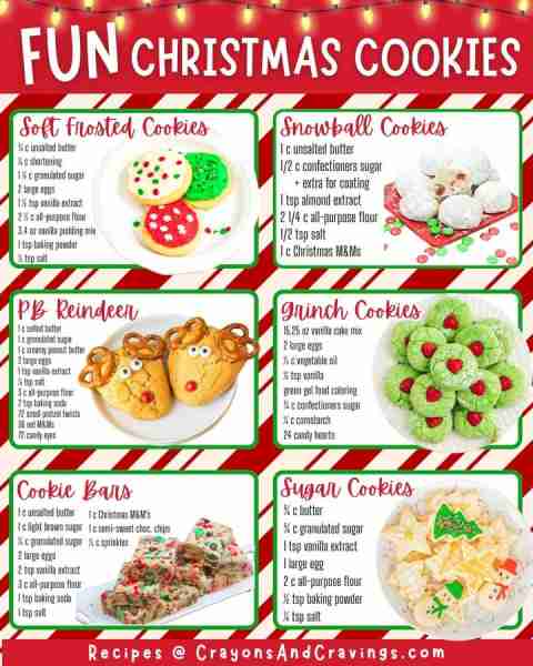 These fun Christmas cookies are too cute to skip! Bake one (or all!) with the kids this holiday seas...