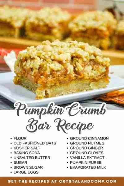 PUMPKIN CRUMB BARS! 🧡 This is what Fall tastes likes! So good! 🧡 RECIPE BELOW!