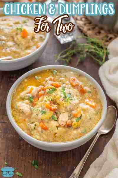 ⭐⭐⭐ NEW RECIPE - CHICKEN & DUMPLINGS FOR TWO ⭐⭐⭐ Chicken and Dumplings for Two is classic comf...
