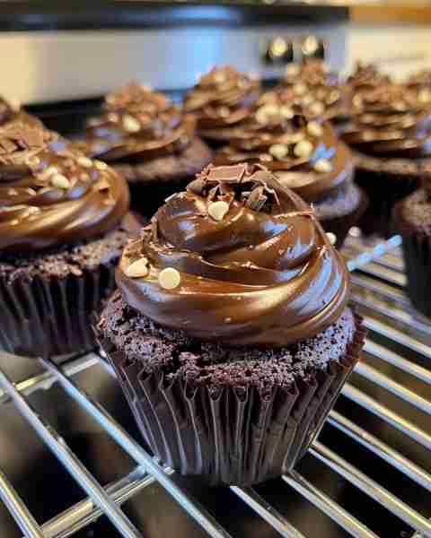 Chocolate Fudge Cupcakes Ingredients For the cupcakes (makes 12): ¾ cup (95 g) all-purpose flour ½ c...