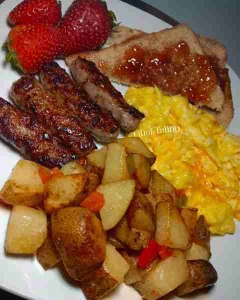 Dad said, “WOW” that just made my day #breakfast 💕