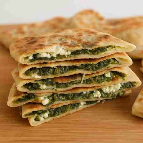 Vegan Spinach and Cheese Gozleme