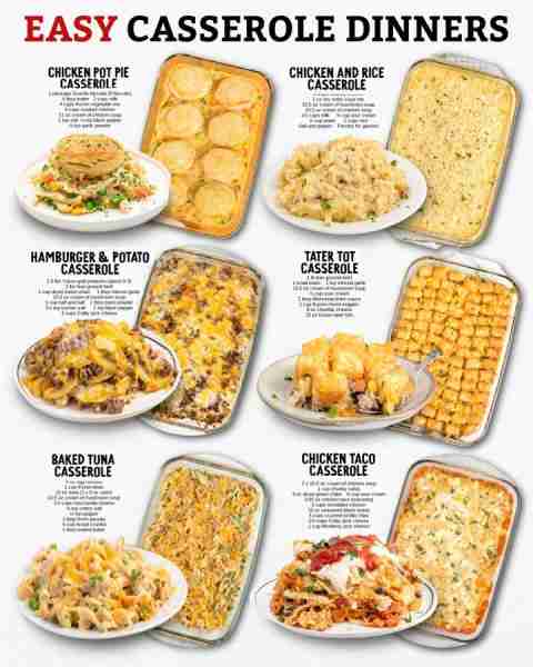 Easy prep, big flavor, and family-approved… that’s the beauty of casseroles. 🥘❤️ Ingredients 🥘❤️ C...