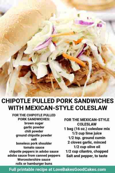 This Chipotle Pulled Pork Sandwiches with Mexican-Style Coleslaw recipe is a quick and easy meal sol...