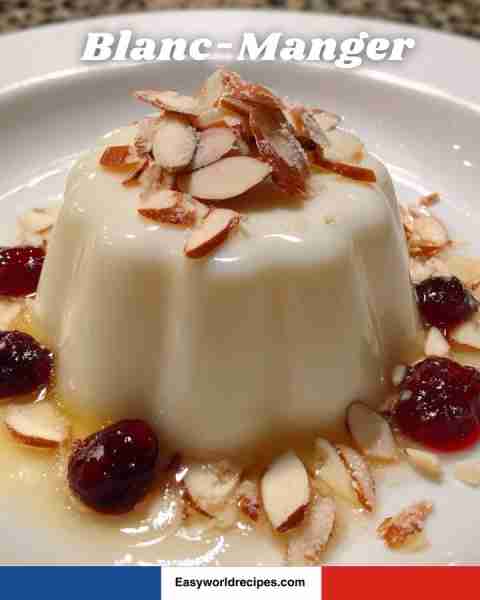 🍮🇫🇷 Blanc-Manger A silky smooth almond milk dessert, delicately sweet and topped with nuts or fruit...