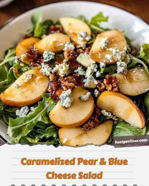 Caramelized Pear & Blue Cheese Salad 🍐🧀 A delicious blend of sweet and savory flavors! 📋 Ingred...