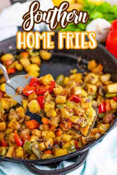 A tasty mixture of diced potatoes, peppers, onions and seasonings, these Southern Home Fries are gre...