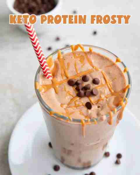 New recipe! Easy and seriously delicious... Keto Protein Frosty! REcipe created by All Day I Dream A...