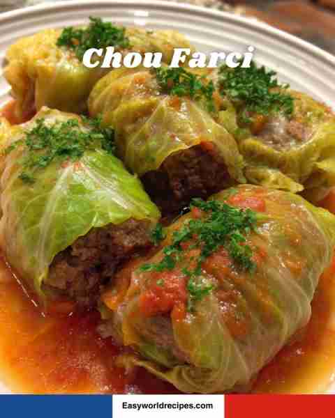 🥬🇫🇷 Chou Farci A comforting French classic of cabbage leaves stuffed with a savory mix of meat, ric...