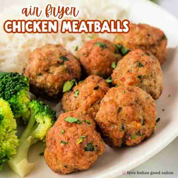 Crispy, juicy Air Fryer Chicken Meatballs are perfect for appetizers, pasta, or sandwiches. Easy, fl...