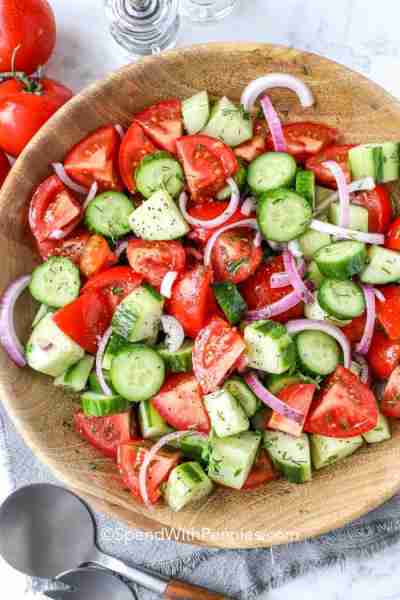 Cucumber Tomato Salad is a classic salad, light, cooling, and oh-so refreshing. I can't get enough i...