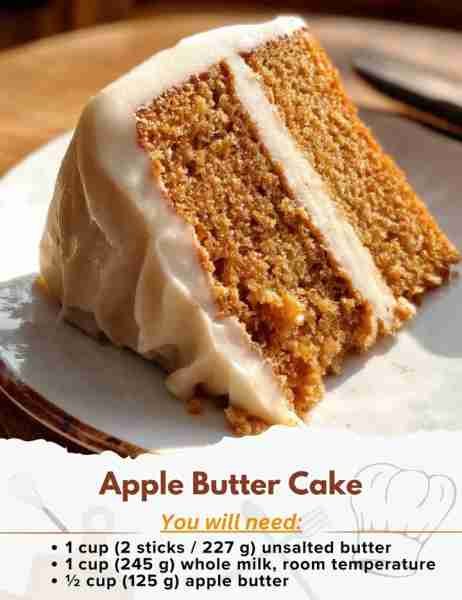 Apple Butter Cake Ingredients: Cake: - 1 cup (2 sticks / 227 g) unsalted butter, melted - 1 cup (245...